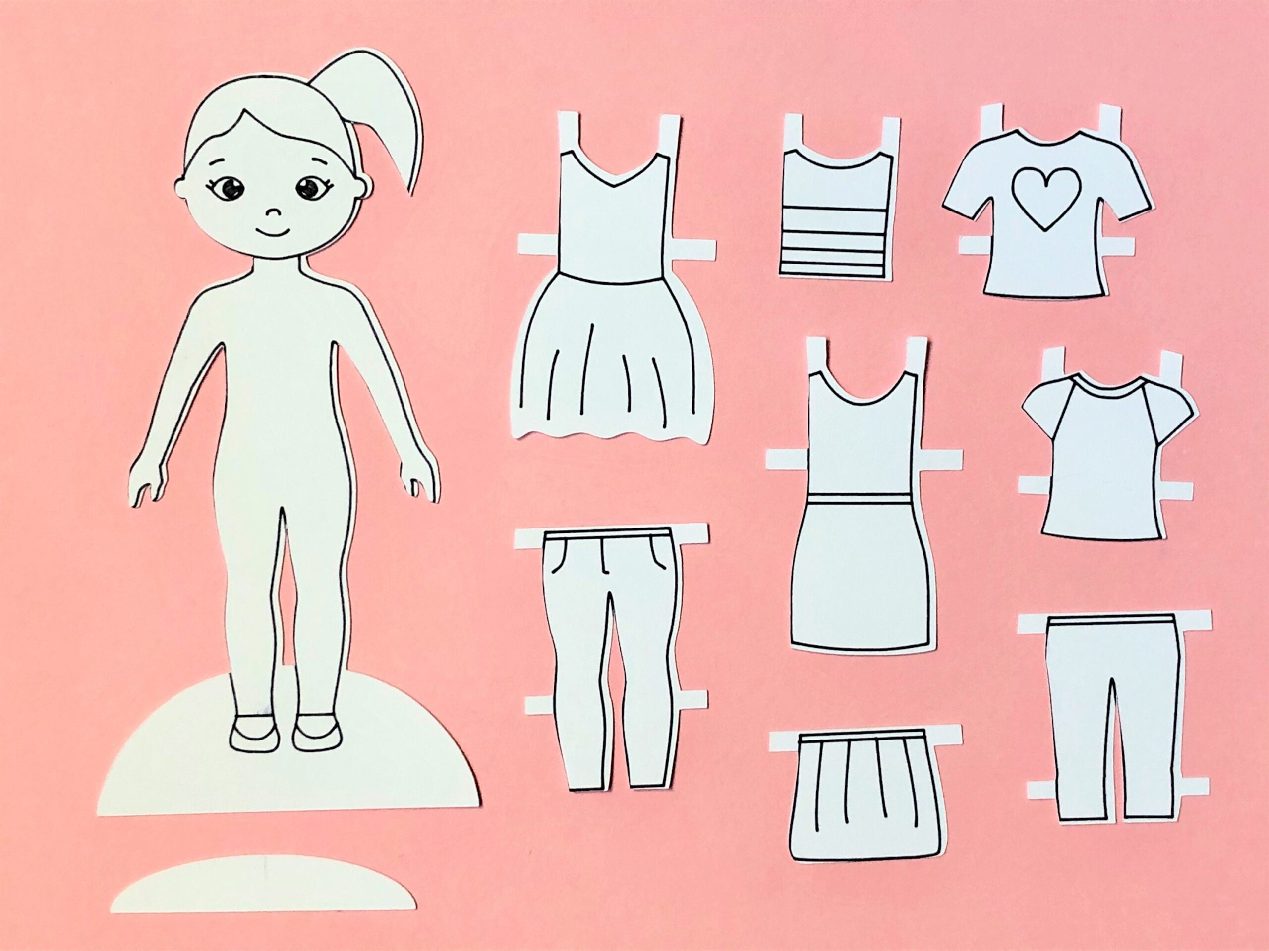 Paper Doll Cut File And Printable Meet Hannah A Downloadable Etsy de