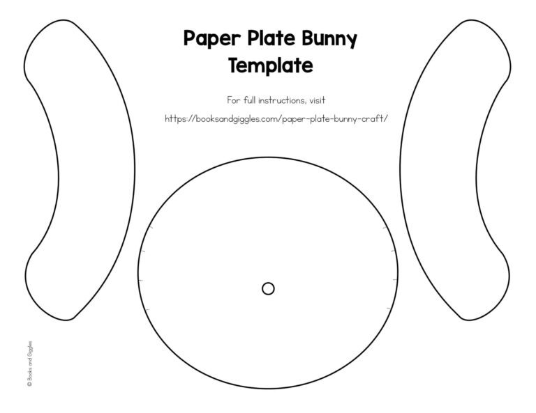 Paper Plate Bunny Craft With Free Template Fillable Form 2023