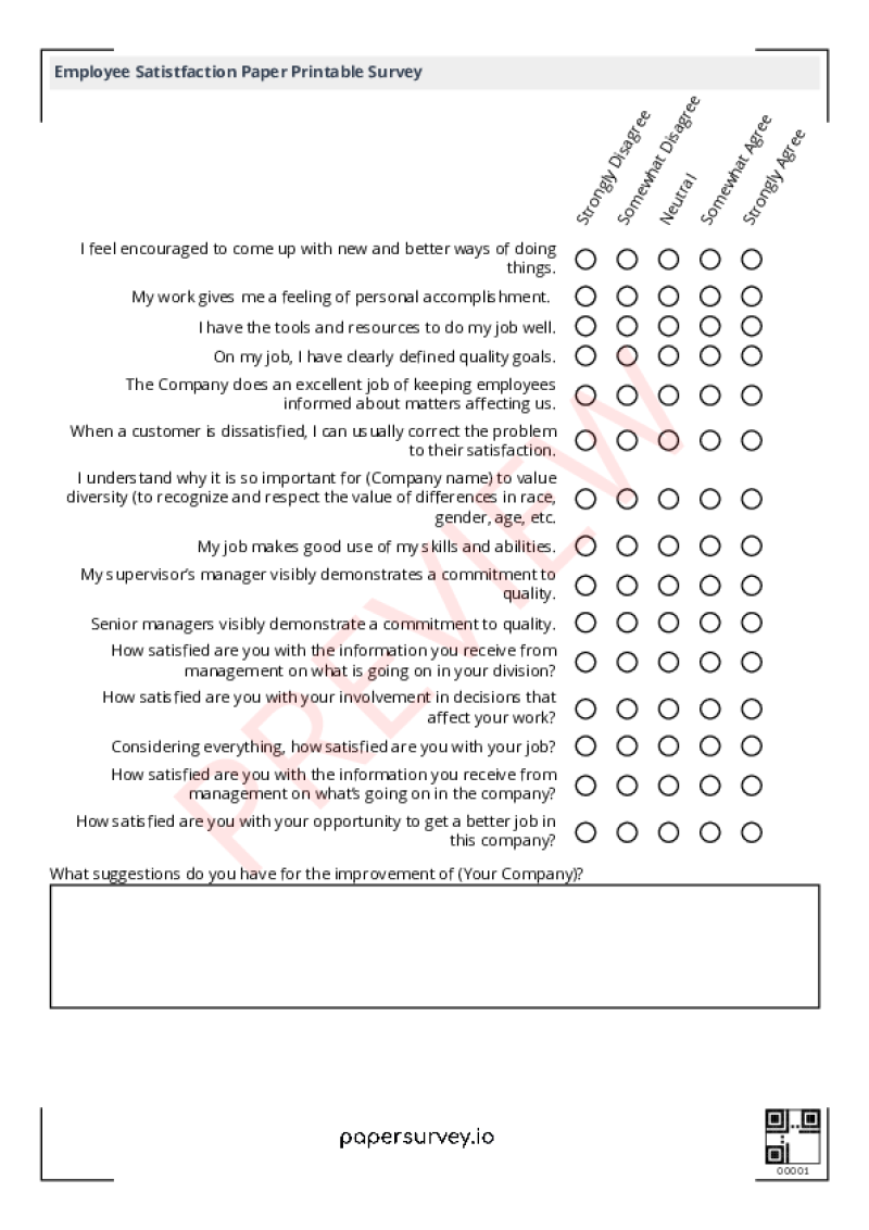 Paper Survey Templates PaperSurvey io