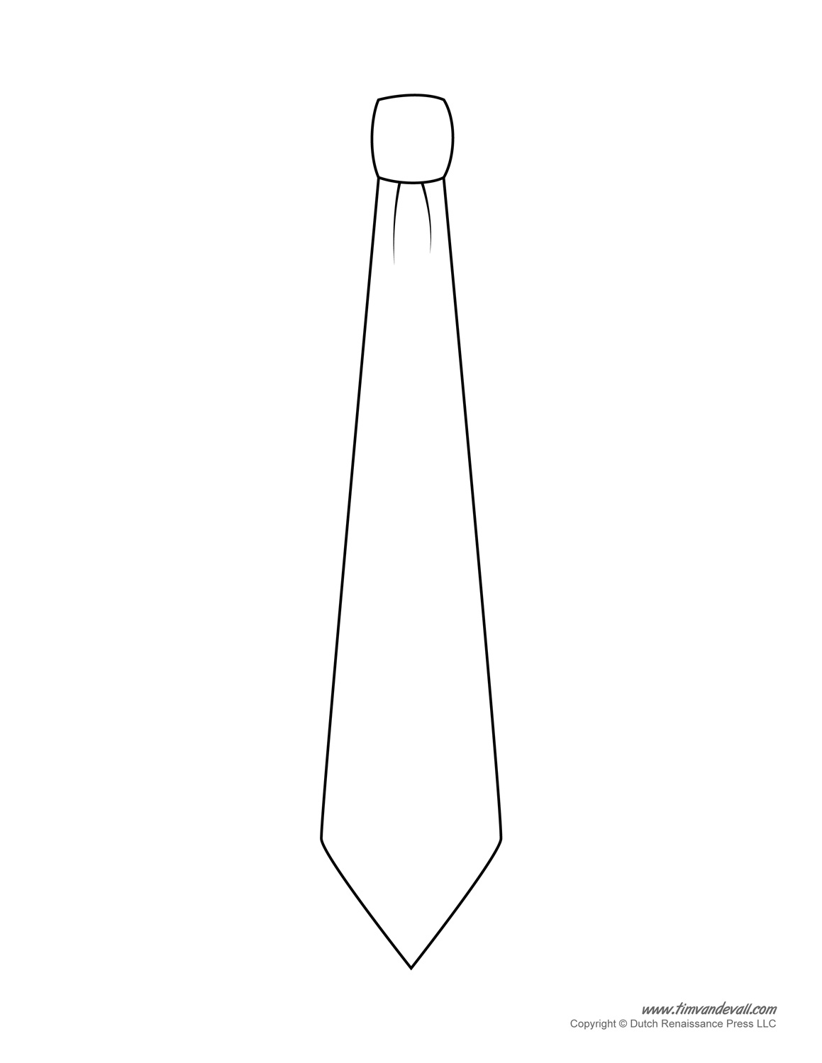 Paper Tie Templates For Kids