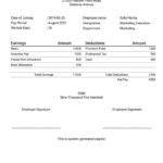 Payslip Sample Template Paysliper