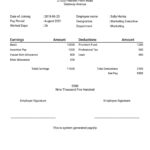 Payslip Sample Template Paysliper