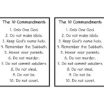 PDF Torn Paper 10 Commandments 1 Christian Preschool Printables