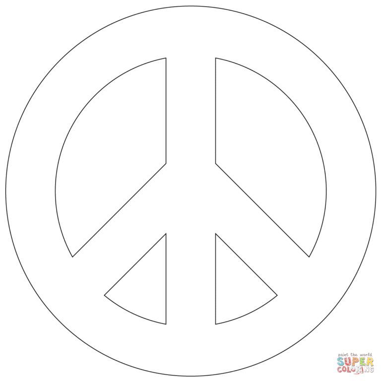 Peace Sign Coloring Page Free Printable Coloring Pages - Fillable Form 2023