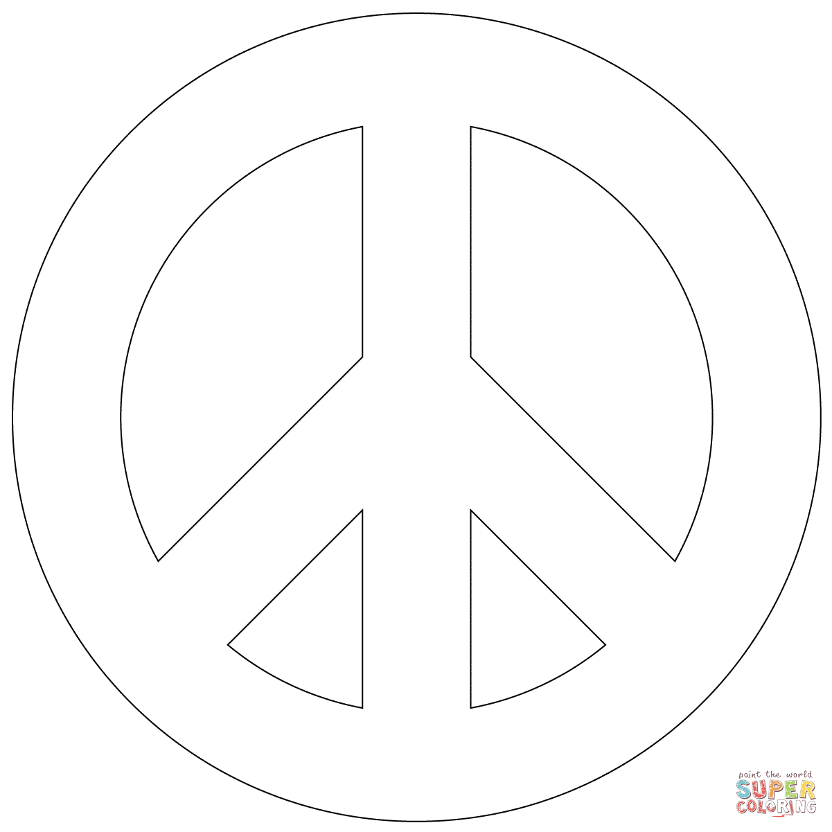 Peace Sign Coloring Page Free Printable Coloring Pages