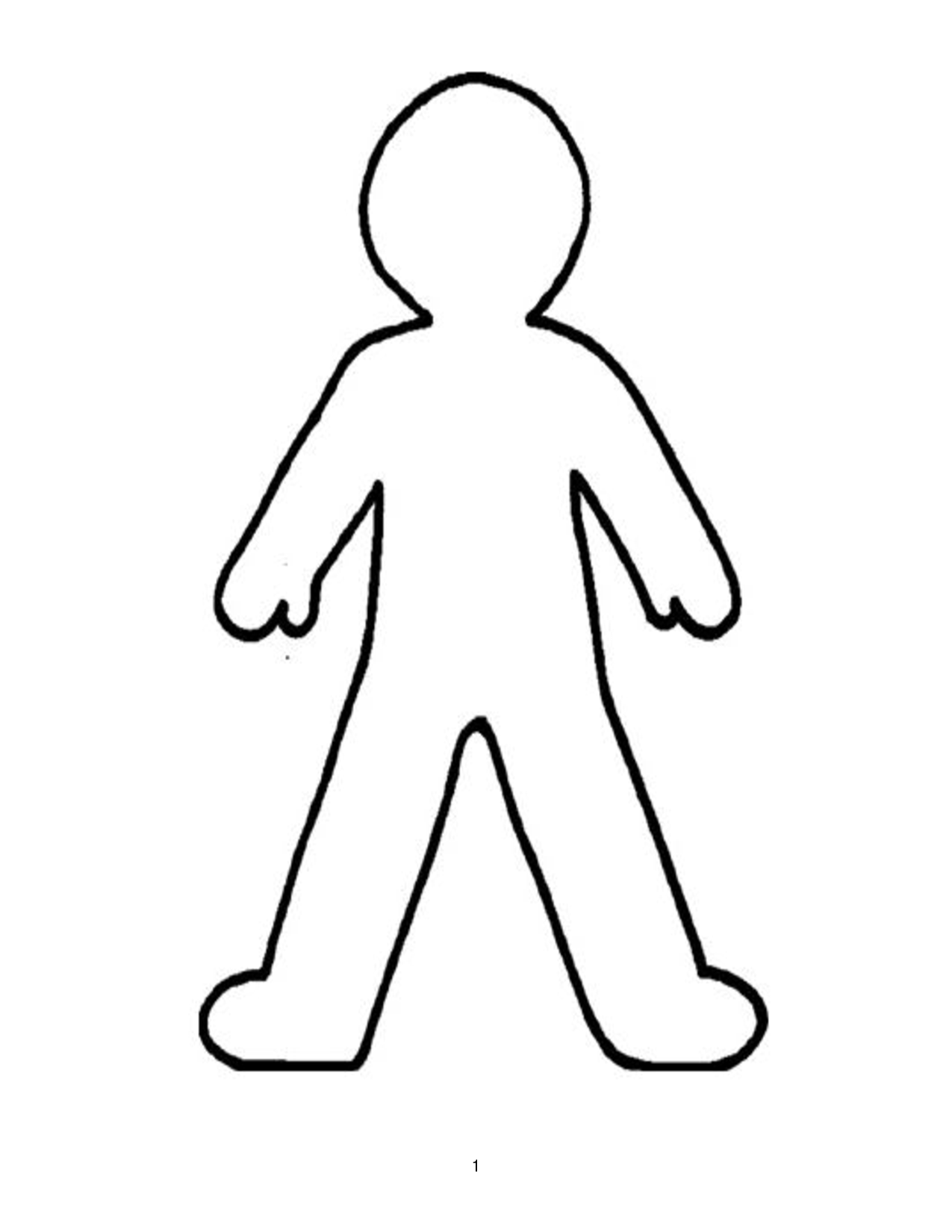 Person Outline Coloring Page Coloring Home