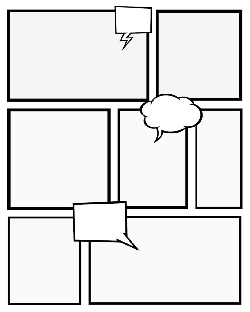 Printable Comic Strip Template Pdf