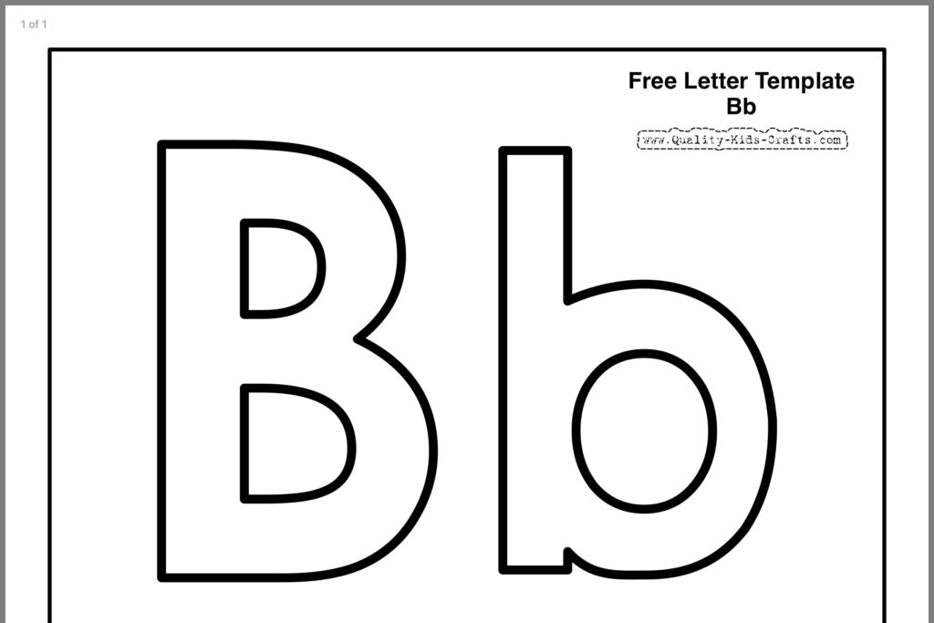 Letter B Template Printable