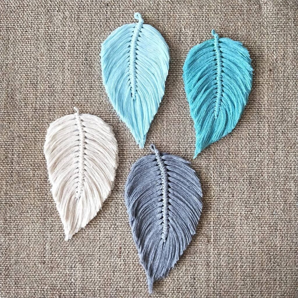 Printable Macrame Feather Template