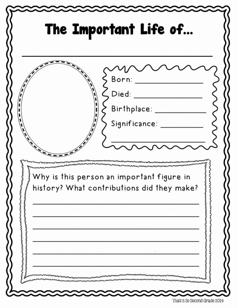 Printable Biography Template