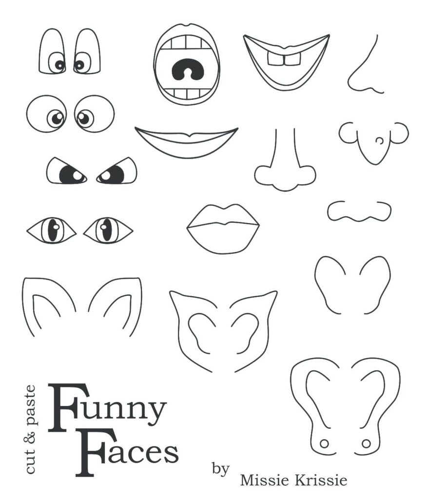 Template Face Parts Printable