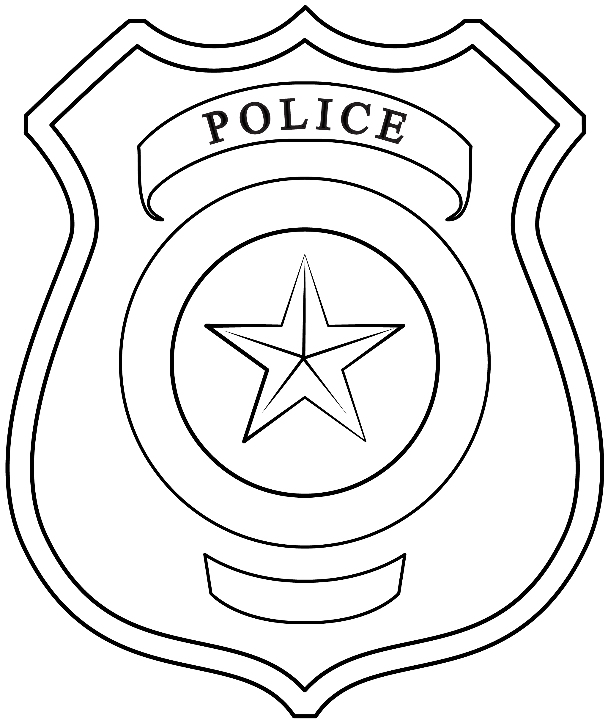 Police Badge Printable Template Free Printable Papercraft Templates