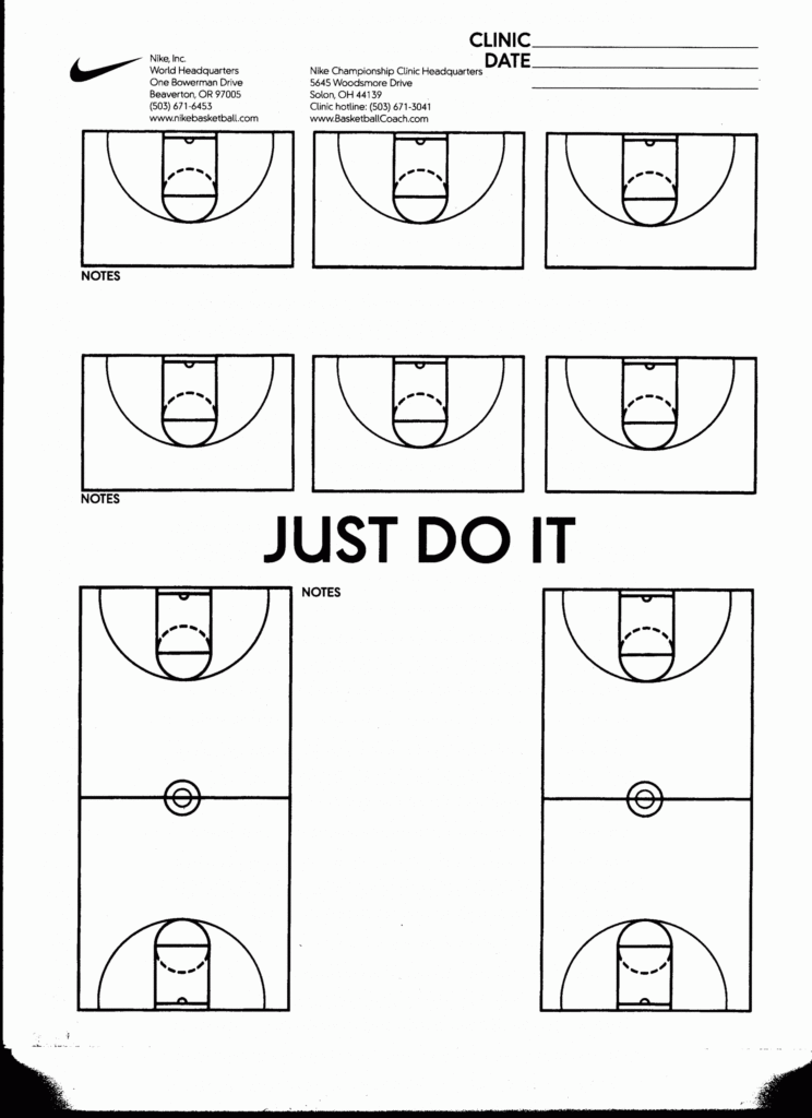 Printable Basketball Playbook Template