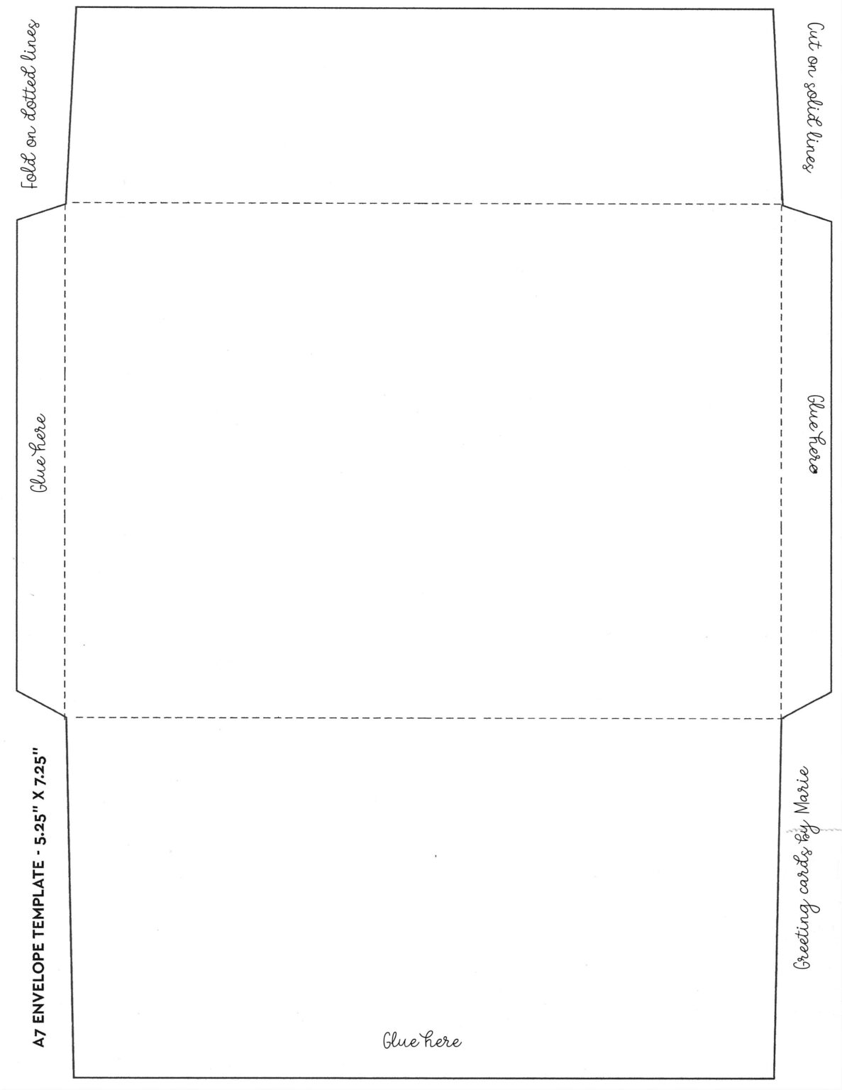 Printable A7 Envelope Template Fillable Form 2023