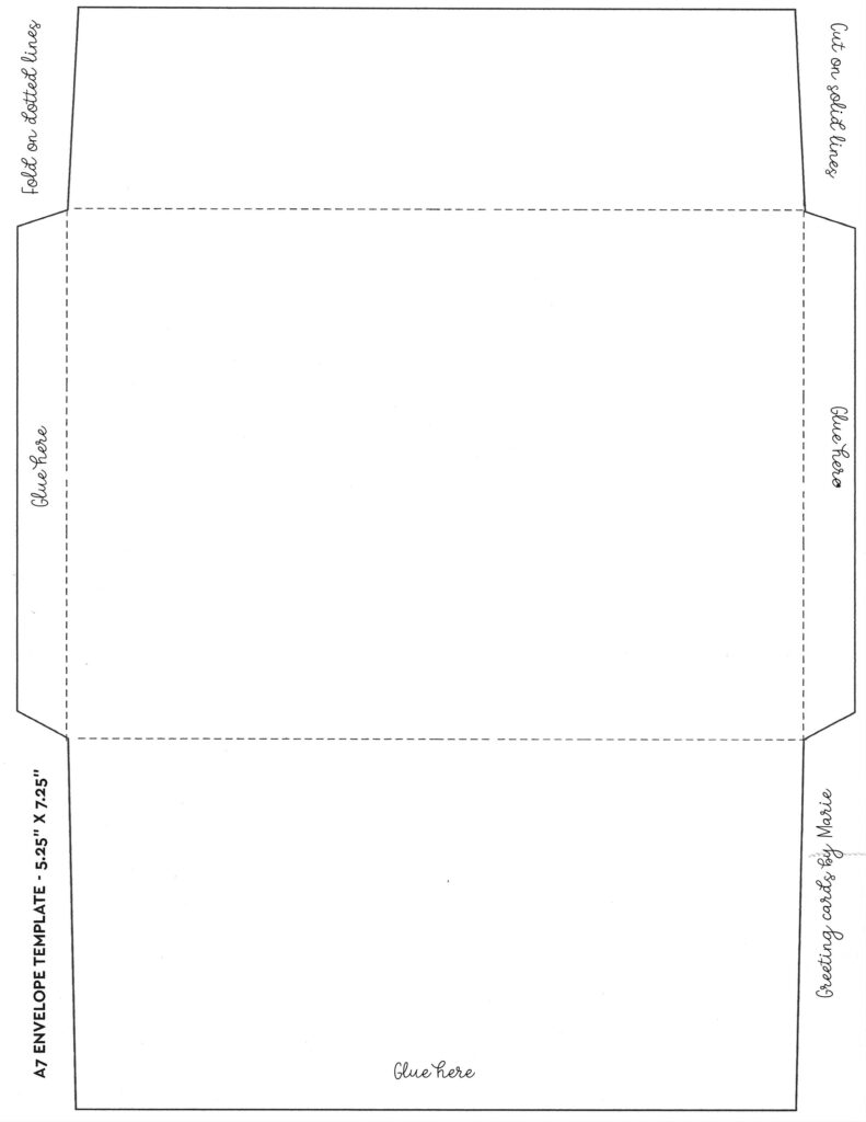 Printable A7 Envelope Template