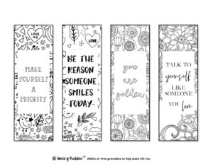 Printable Bookmarks To Color 120 For Adults Kids World Of Printables ...