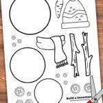 Printable Build A Snowman Craft with Free Template