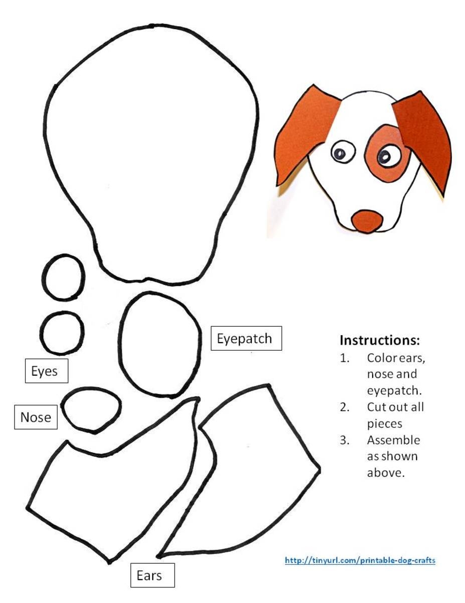 Printable Dog Patterns With Simple Shapes For Kids Crafts FeltMagnet