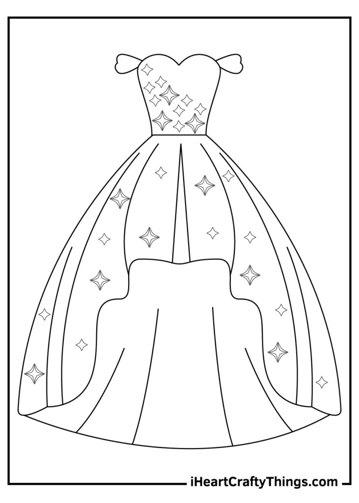 Printable Dress Coloring Pages Updated 2023 