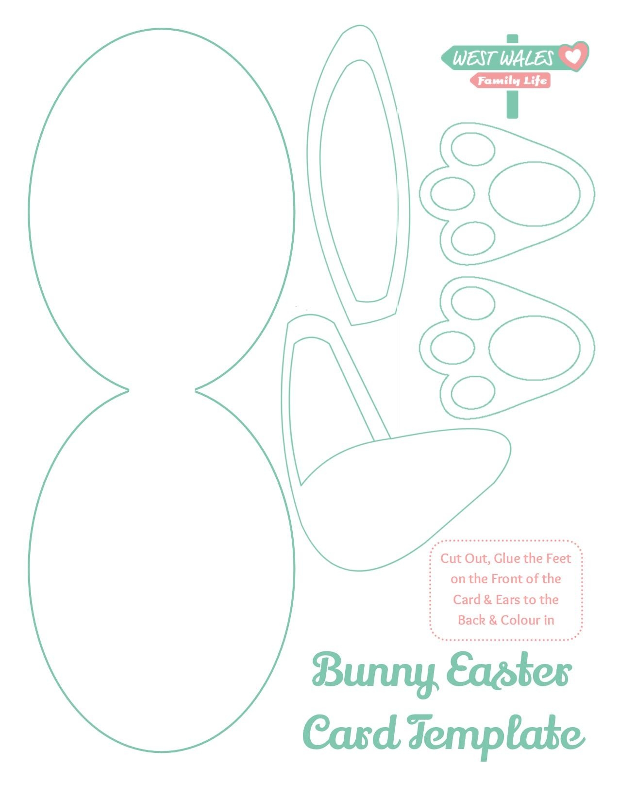 Printable Easter Bunny Card Template