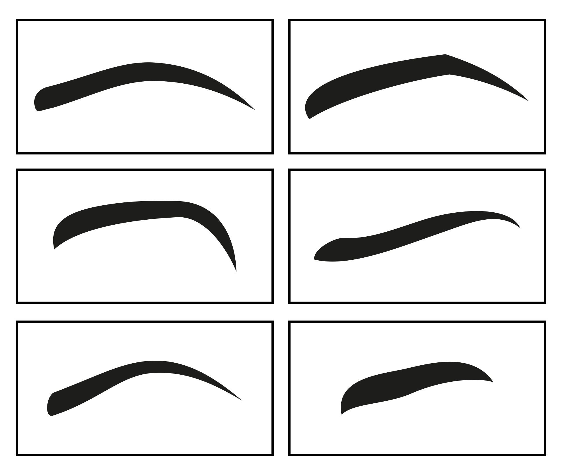 Printable Eyebrow Stencil Template Eyebrow Stencil Eyebrow Template Eyebrows