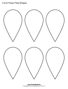 Printable Flower Petal Templates For Making Paper Flowers Flower Petal ...