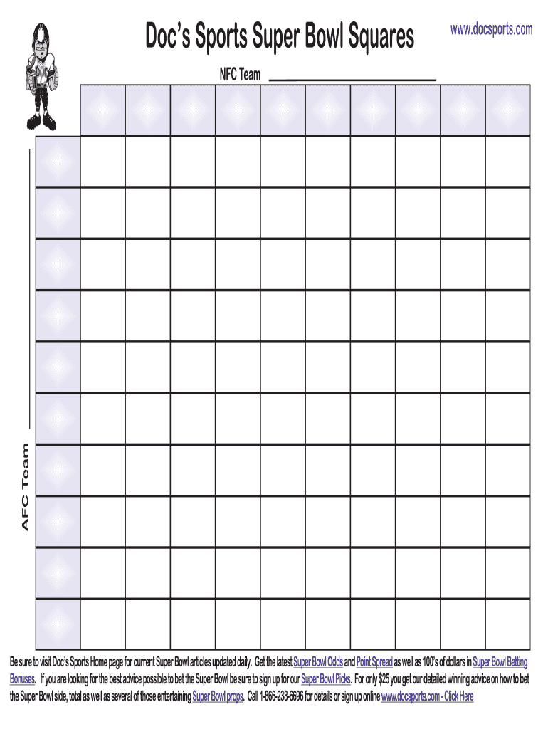 Printable Football Squares Fill Out Sign Online DocHub