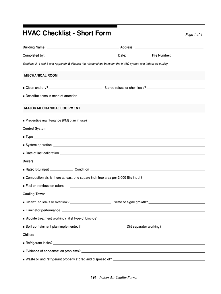 Printable Hvac Checklist Fill Out Sign Online DocHub