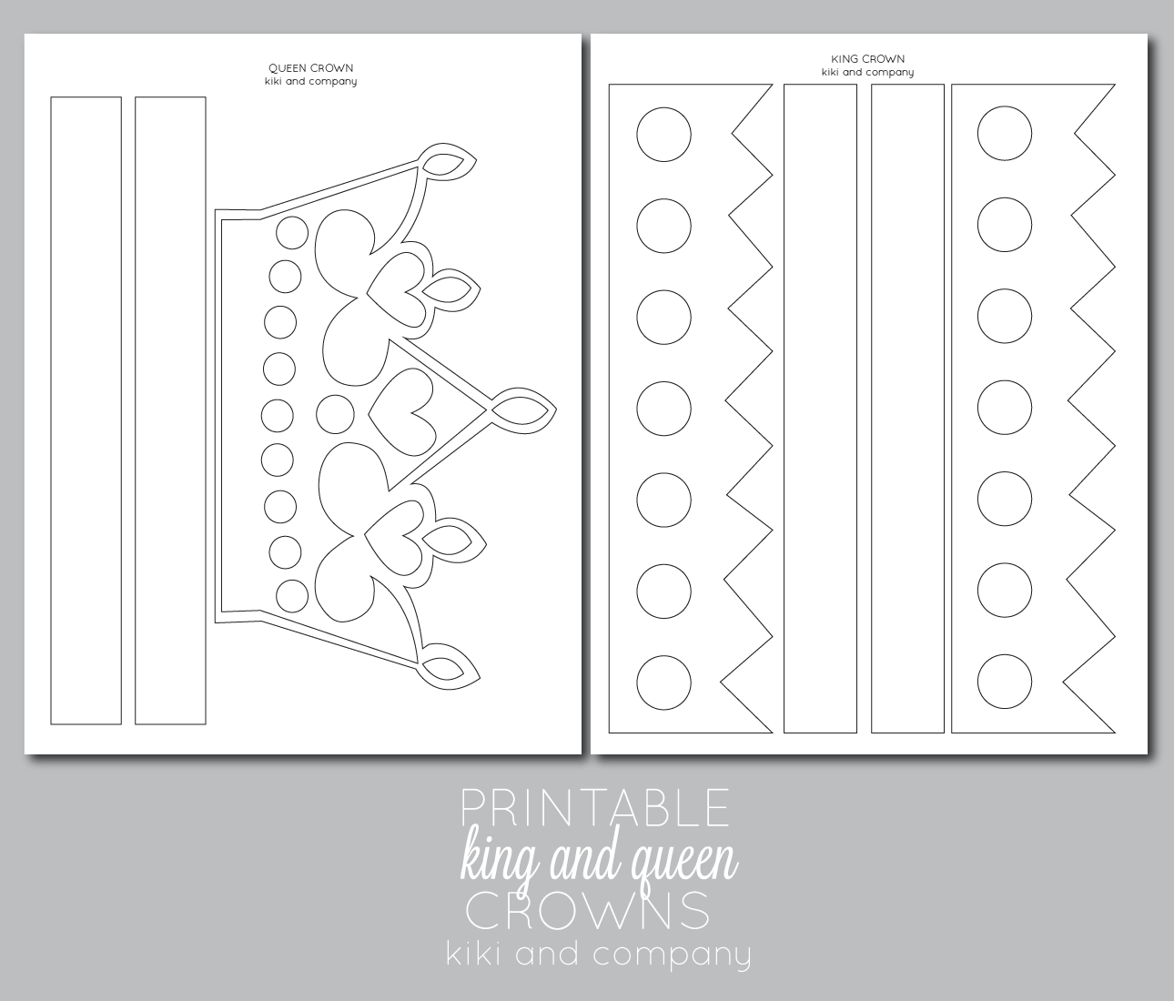 Printable Kings And Queens Crown Free Printable King And Queen Crowns Crown For Kids Queen Crown