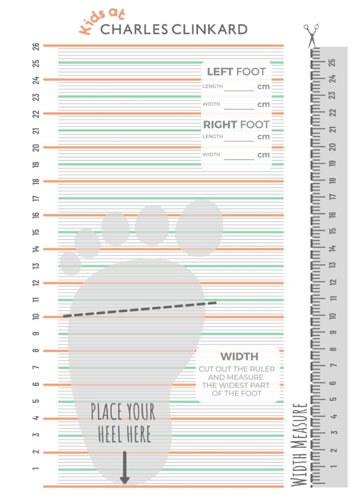 Kids Foot Measure Printable Fillable Form 2023