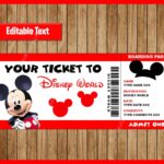 Printable Ticket To Disney World Surprise Trip Birthday Etsy Printable Tickets Disney Trip Reveal Disneyland Tickets