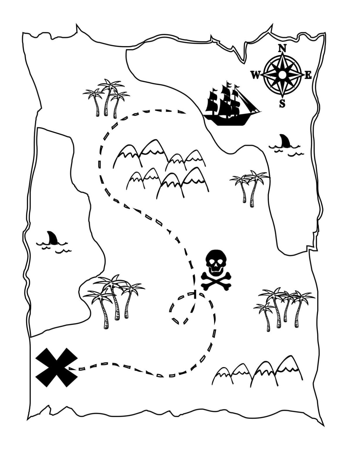 Printable Treasure Map Kids Activity Let S DIY It All With Kritsyn Printable Treasure Map Kids Activity Let S DIY It All With Kritsyn