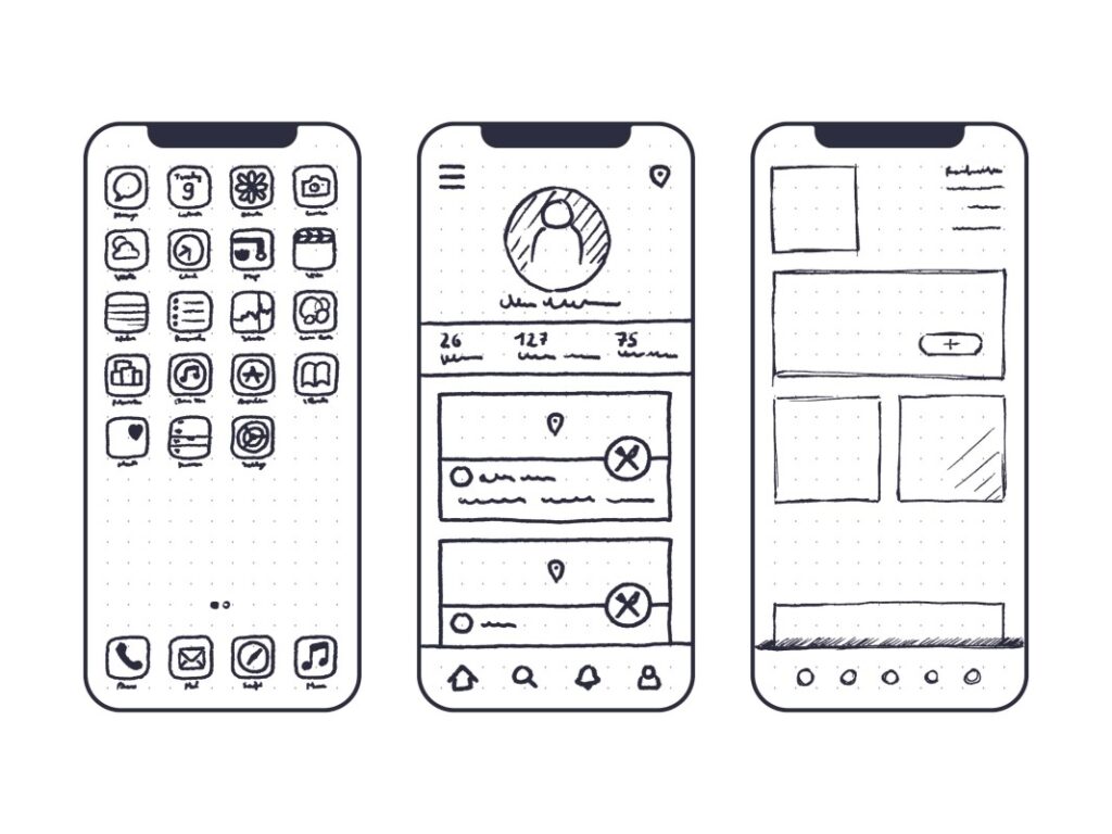 Printable Wireframe Templates UI UX Assets