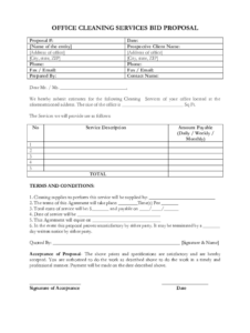 Printable Free Cleaning Proposal - Proposal For Cleaning Services Pdf Fill Out Sign Online Dochub 226x300 