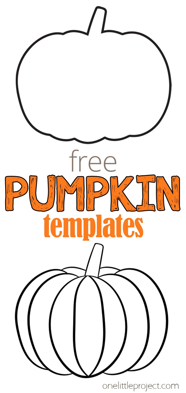 Pumpkin Template Free Printable Pumpkin Outlines One Little Project