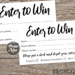 Raffle Ticket Template Printable Enter To Win Entry Form Etsy de