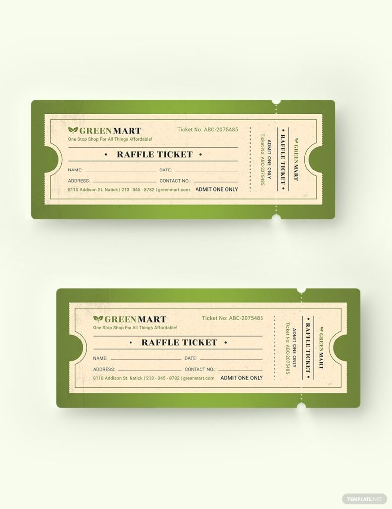 Printable Raffle Ticket Templates