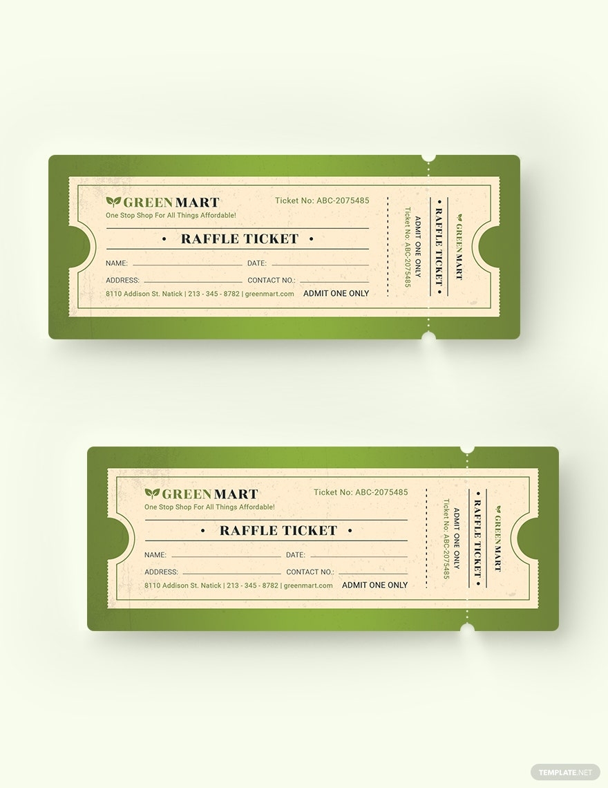 Raffle Ticket Word Templates Design Free Download Template