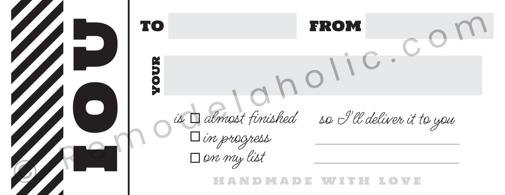 Remodelaholic Free Printable IOU Coupons For Handmade Gifts Or Personalized Experiences