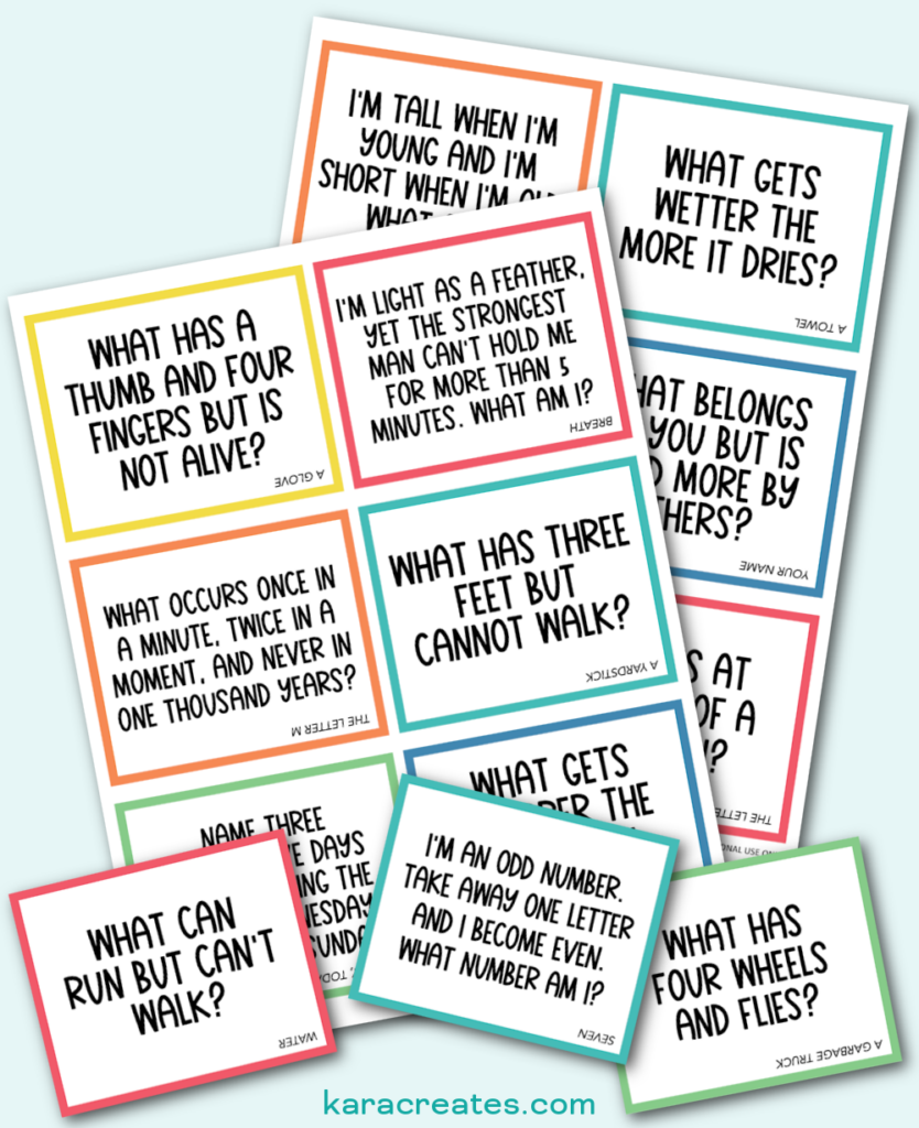 Riddles For Kids Printable