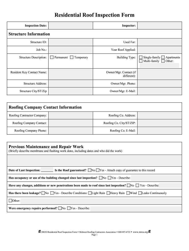 Roof Inspection Templates Fill Online Printable Fillable Blank PdfFiller