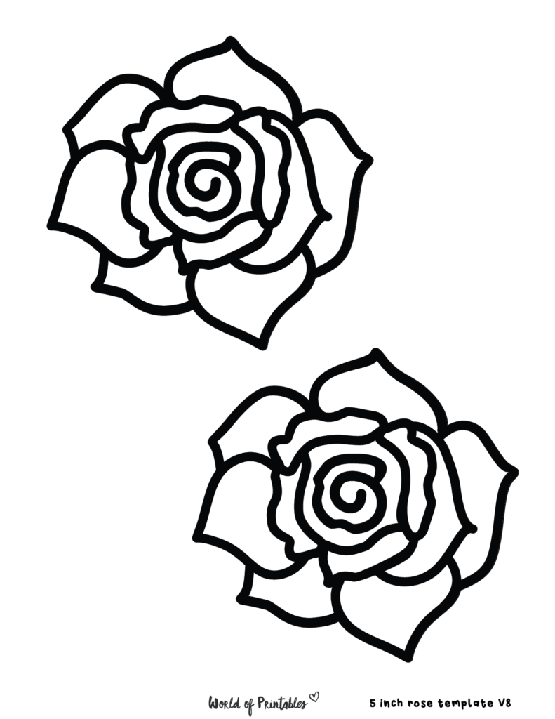 Rose Printable Template