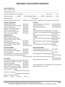 School Fire Drill Checklist Fill Out Sign Online Dochub - Fillable Form 