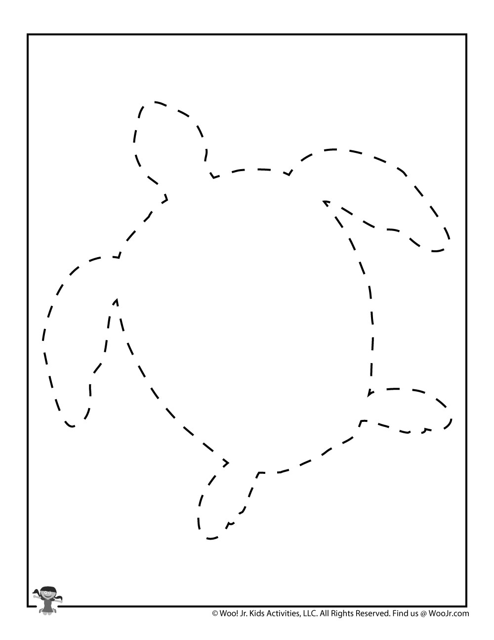 Sea Turtle Shape Template Printable Woo Jr Kids Activities Children s Publishing