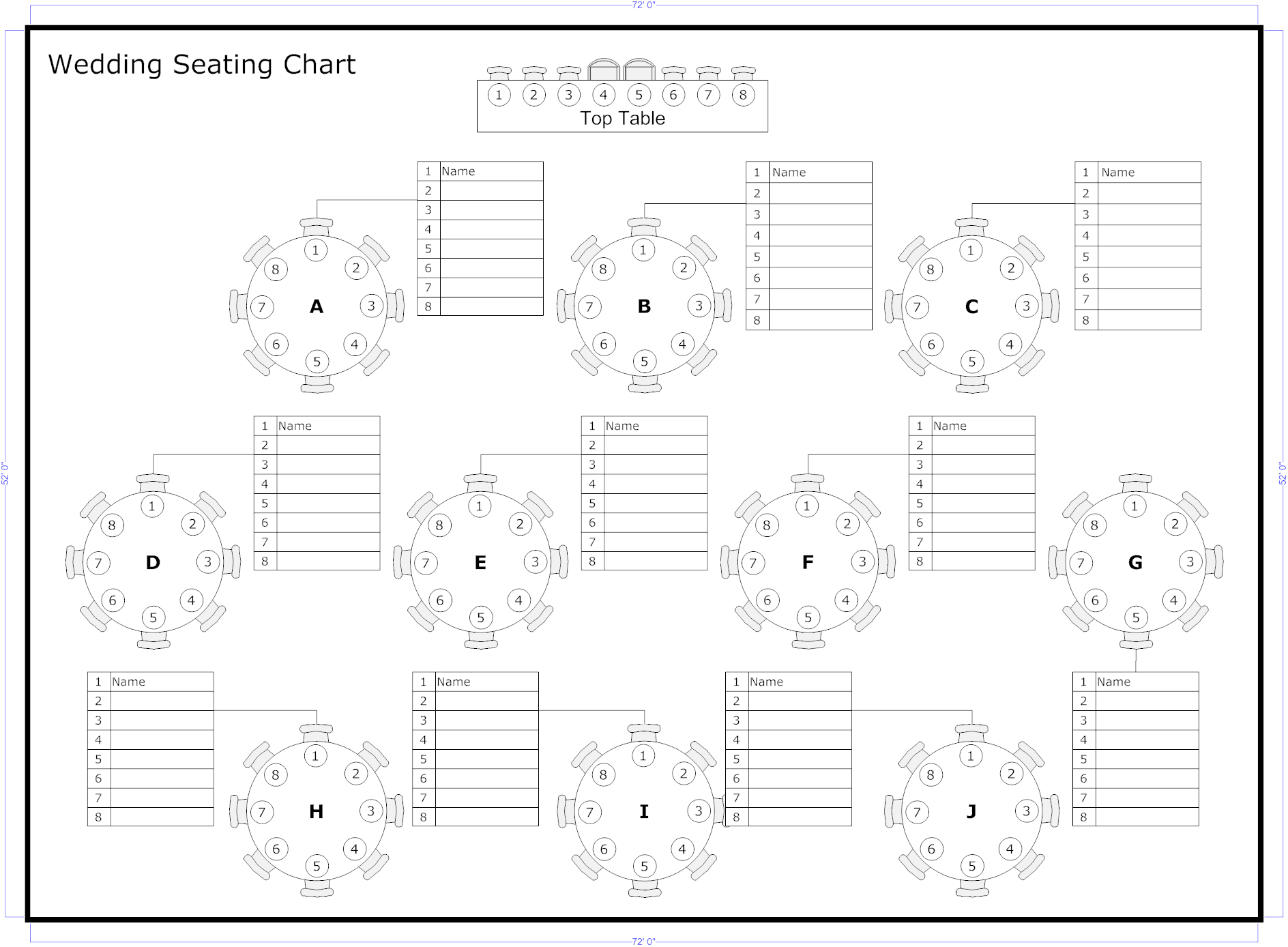 Seating Chart Example Places De Mariage D coration De Salle De Mariage Planning Organisation Mariage