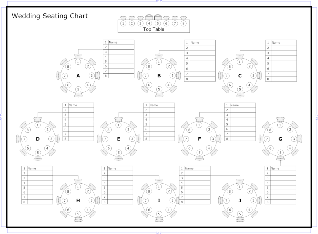 Printable Wedding Seating Chart Template