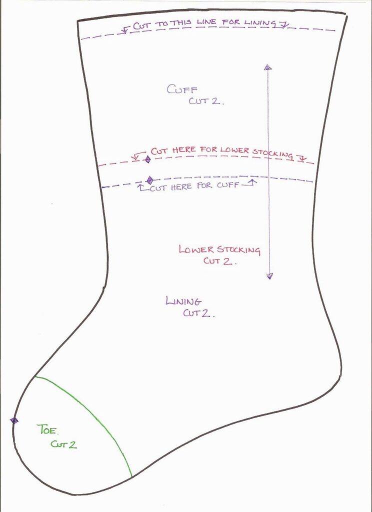 Printable Template Stocking Pattern