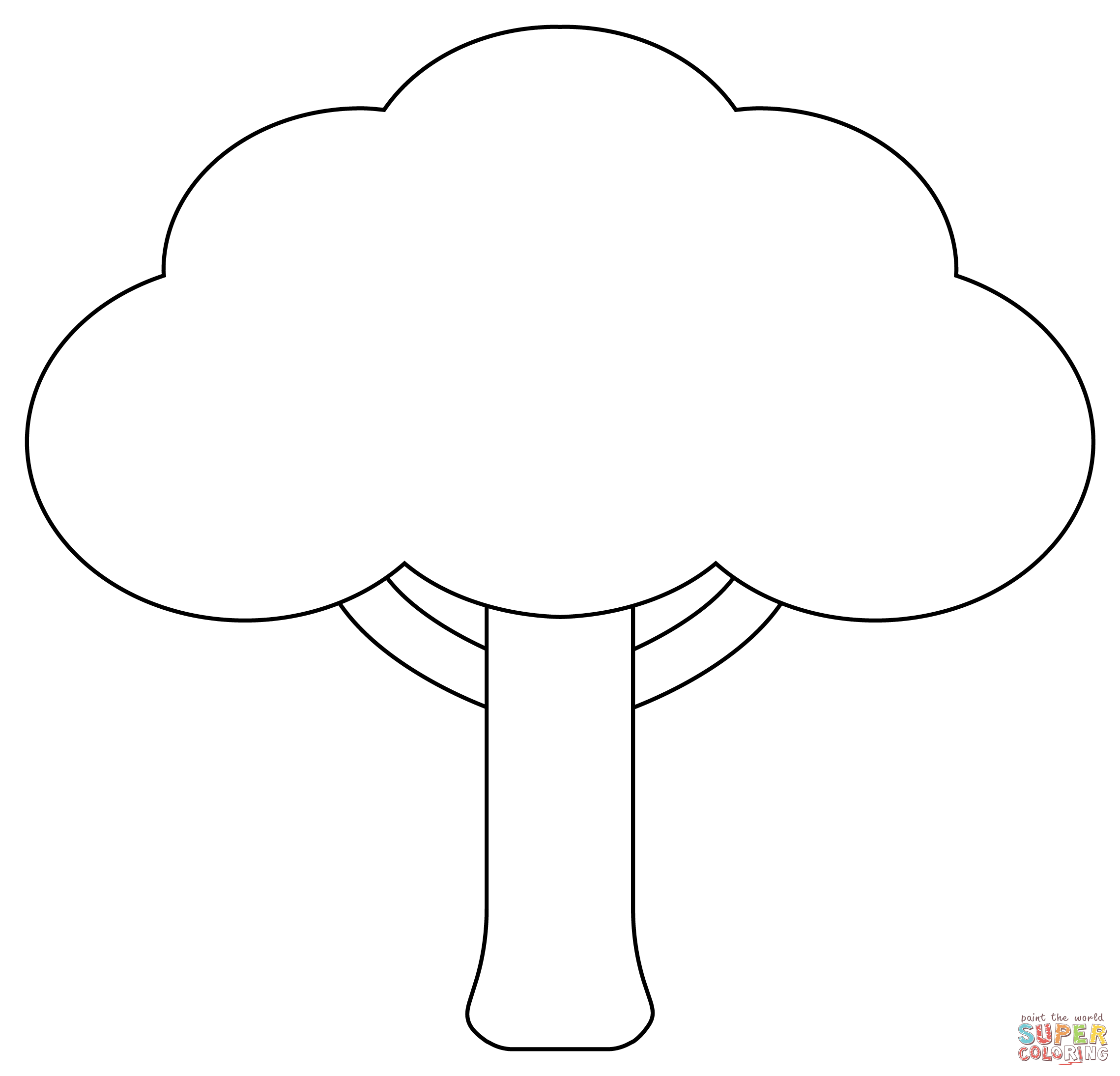 Simple Tree Coloring Page Free Printable Coloring Pages