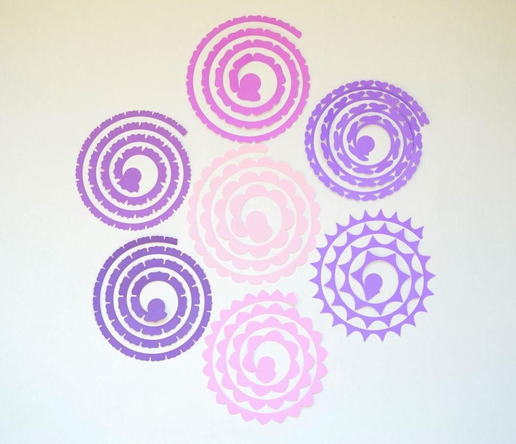 Spiral Paper Flower 14 Free Templates