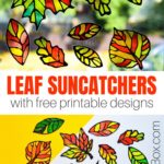 Stained Glass Leaf Suncatcher With Free Printable Templates